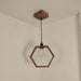 Buy Hanging Lights - Hex Brown Wooden Single Hanging Light by Symplify on IKIRU online store