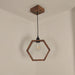 Buy Hanging Lights - Hex Brown Wooden Single Hanging Light by Symplify on IKIRU online store