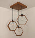 Buy Hanging Lights - Hexagram Brown Cluster Hanging Light by Symplify on IKIRU online store