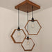 Buy Hanging Lights - Hexagram Brown Cluster Hanging Light by Symplify on IKIRU online store