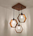 Buy Hanging Lights - Hexagram Brown Cluster Hanging Light by Symplify on IKIRU online store