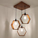 Buy Hanging Lights - Hexagram Brown Cluster Hanging Light by Symplify on IKIRU online store