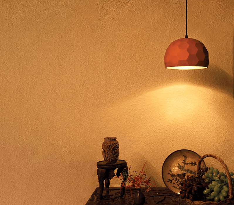 Buy Hanging Lights - Honeycomb Terracotta Hanging Light For Bedroom by Trance Terra on IKIRU online store