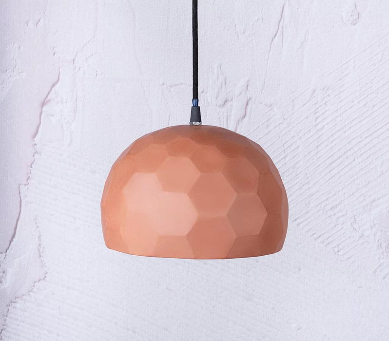 Buy Hanging Lights - Honeycomb Terracotta Hanging Light For Bedroom by Trance Terra on IKIRU online store