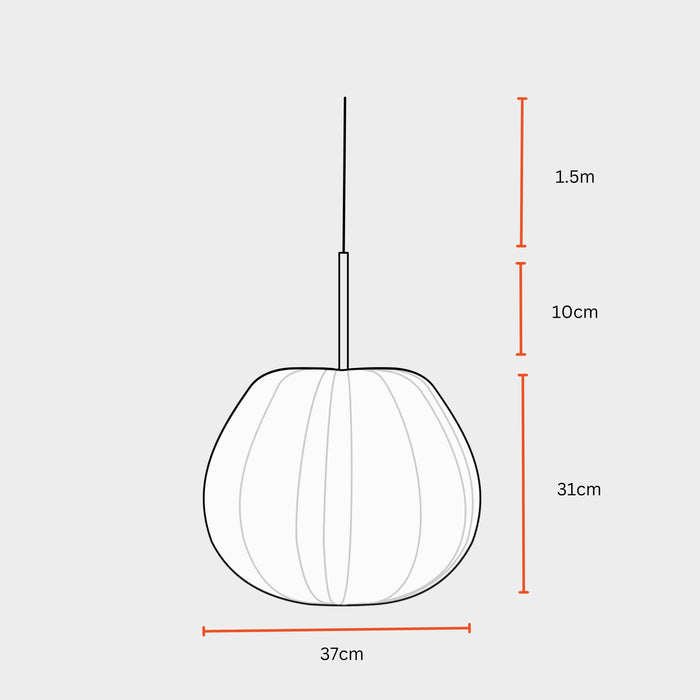 Buy Hanging Lights - Luxurious Berlin Hanging lamp | Chiffon Pendant Light For Home by Fig on IKIRU online store