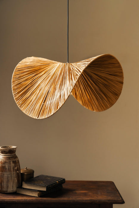 Buy Hanging Lights - Luxurious Grass Wave Hanging Lampshade | Rattan Pendant Light For Office & Home by Tesu on IKIRU online store