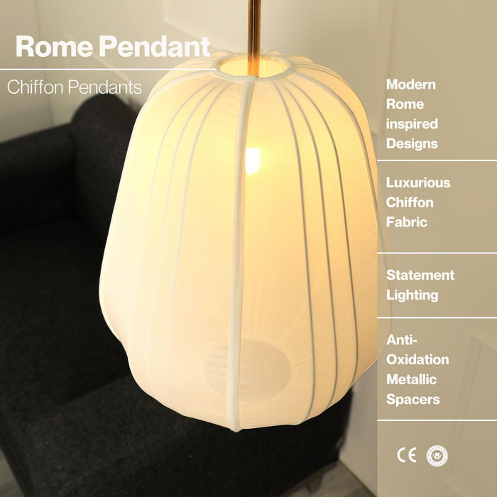 Buy Hanging Lights - Luxurious Rome Pendant lamp | Cotton Hanging Light For Home Decor by Fig on IKIRU online store