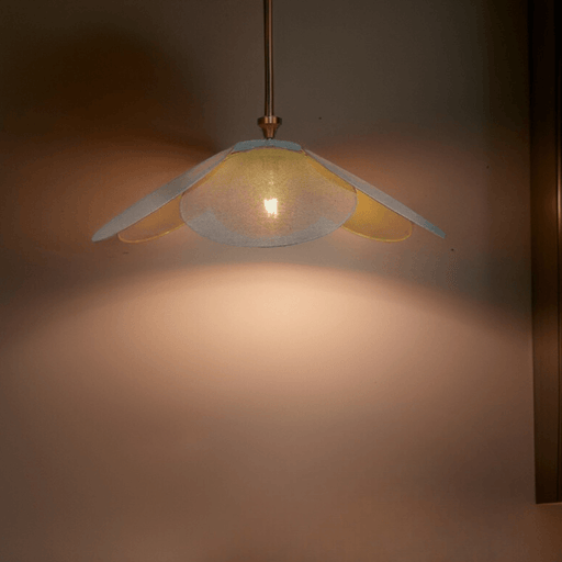 Buy Hanging Lights - Modern Burlap Flower Petal False Ceiling Pendant Hanging Light Lamp For Living Room by Fos Lighting on IKIRU online store