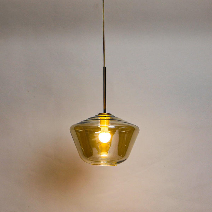 Buy Hanging Lights - Modern Glass Drop Design Hanging lamp | Decorative Metallic Pendant Light by Home4U on IKIRU online store