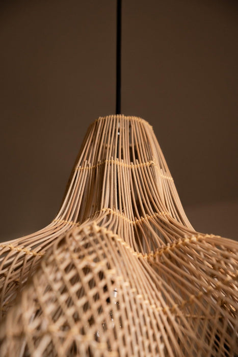 Buy Hanging Lights - Modern Rattan Canopy Pendant Lampshade | Decorative Ceiling Hanging Light For Decor & Gifting by Tesu on IKIRU online store