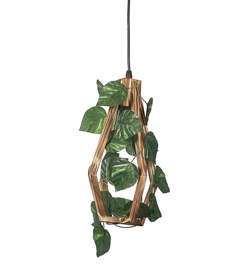 Buy Hanging Lights - Modern Wooden Plant Hanging Lampshade | Decorative Pendant Light For Living Room & Home by ELIANTE by Jainsons Lights on IKIRU online store