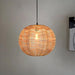 Buy Hanging Lights - Natural Cane Round Wicker Single Ceiling Hanging Pendant Light Lamp For Living Room by Fos Lighting on IKIRU online store