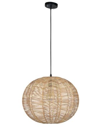 Buy Hanging Lights - Natural Cane Round Wicker Single Ceiling Hanging Pendant Light Lamp For Living Room by Fos Lighting on IKIRU online store