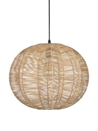 Buy Hanging Lights - Natural Cane Round Wicker Single Ceiling Hanging Pendant Light Lamp For Living Room by Fos Lighting on IKIRU online store