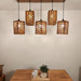 Buy Hanging Lights - Oblique Wooden 5 Series Hanging Light by Symplify on IKIRU online store