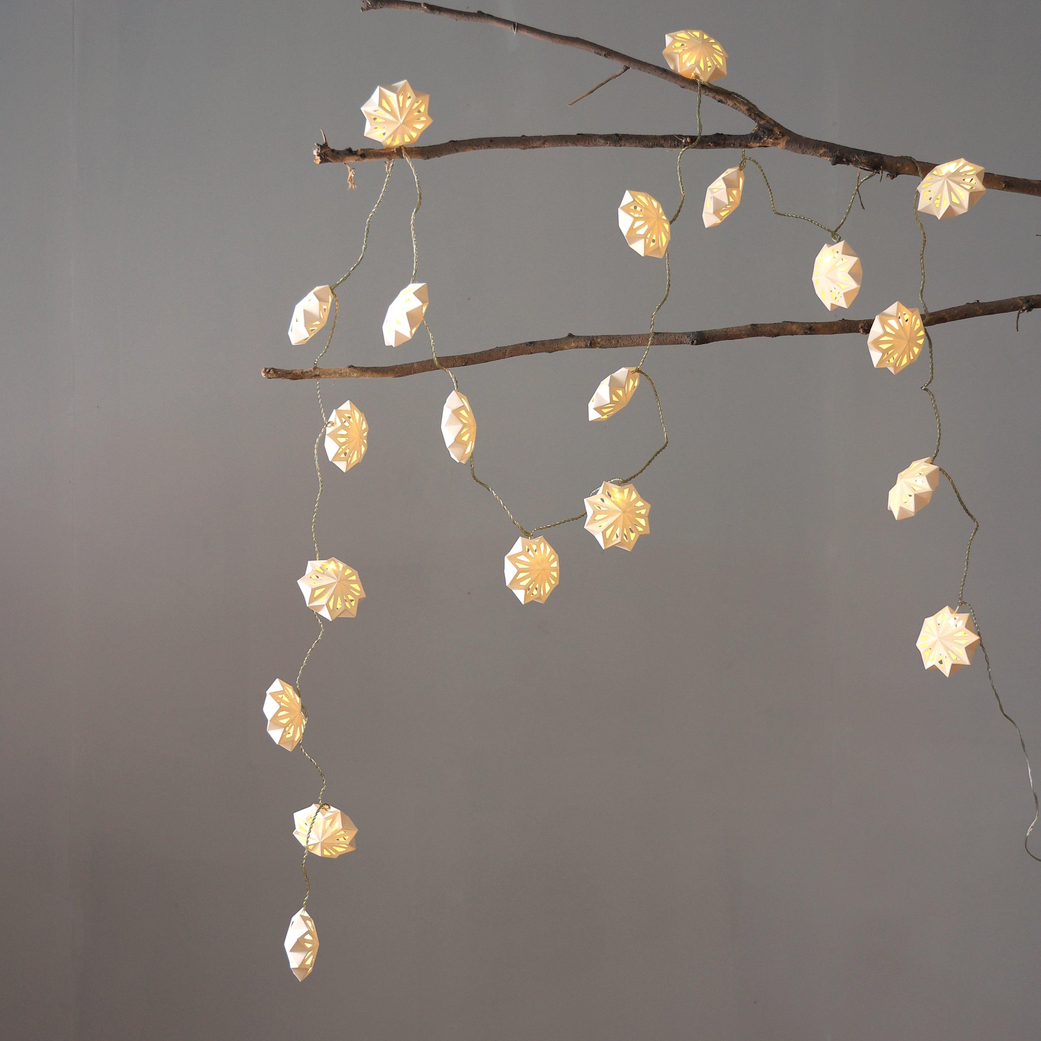 Buy Hanging Lights - Off White 20 LED Bulb String Fairy Lights For Living Room And Home Decoration by Fig on IKIRU online store