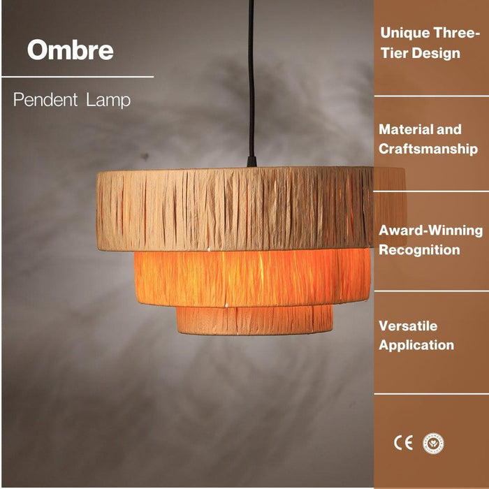 Buy Hanging Lights - Ombre Pendant Light | Hanging Lamp | Ceiling Lampshade by Fig on IKIRU online store