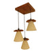 Buy Hanging Lights - Propel Brown Wooden Cluster Hanging Light by Symplify on IKIRU online store