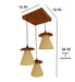 Buy Hanging Lights - Propel Brown Wooden Cluster Hanging Light by Symplify on IKIRU online store