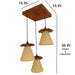 Buy Hanging Lights - Propel Brown Wooden Cluster Hanging Light by Symplify on IKIRU online store