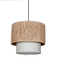 Buy Hanging Lights - Rafia14 Inch Wide Double Drum Pendant Light - by Fos Lighting on IKIRU online store