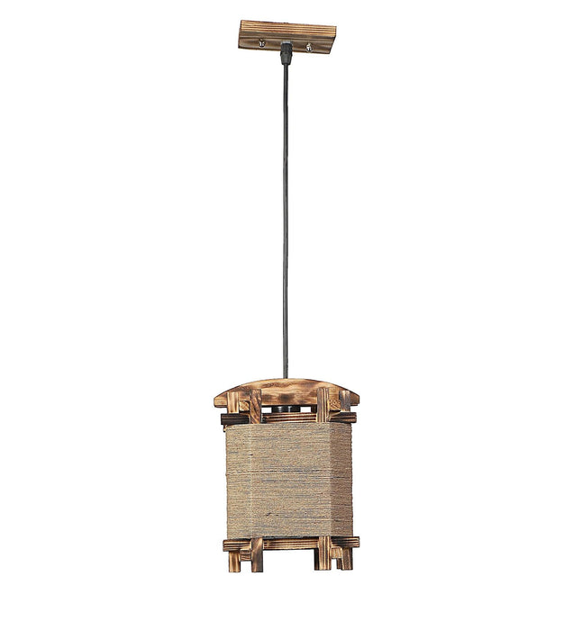 Buy Hanging Lights - Rassi Wooden Pendant Hanging Light | Decorative Pendant Lampshade For Living Room & Bedroom by ELIANTE by Jainsons Lights on IKIRU online store