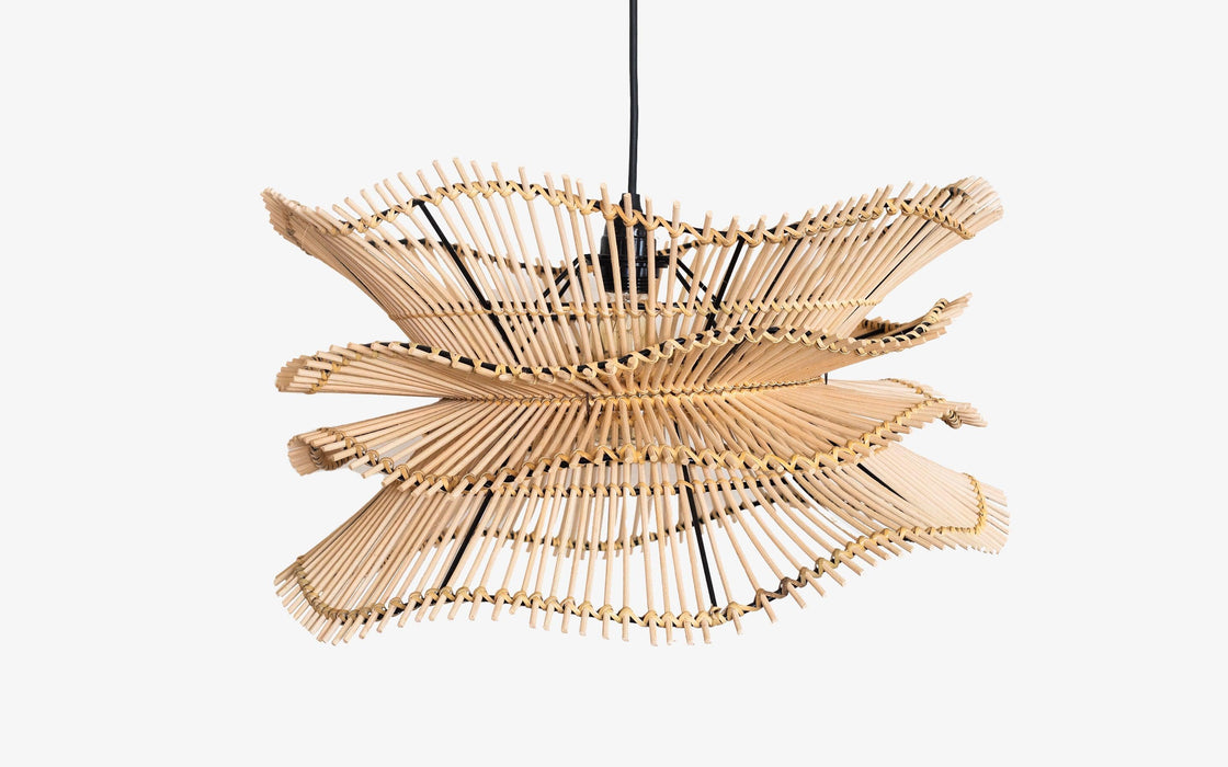 Buy Hanging Lights - Robin Cane Natural Hanging Lamp | Minimal Decorative Pendant Light For Home by Orange Tree on IKIRU online store