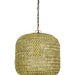 Buy Hanging Lights - Rustic Knitted Mesh Drum Pendant Light | Golden Hanging Lamp For Living Room by Fos Lighting on IKIRU online store