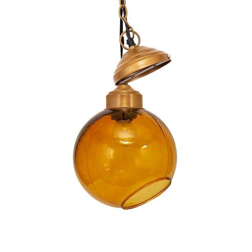 Buy Hanging Lights - Sela Yellow Glass Pendant Lamp | Decorative Hanging Light For Home & Office by Home4U on IKIRU online store