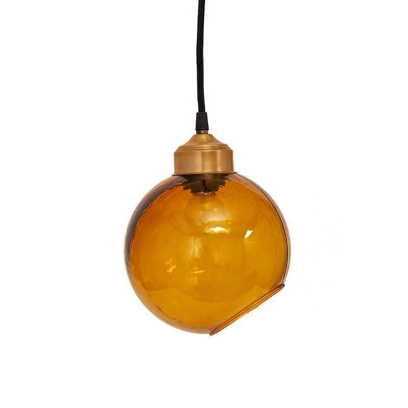 Buy Hanging Lights - Sela Yellow Glass Pendant Lamp | Decorative Hanging Light For Home & Office by Home4U on IKIRU online store