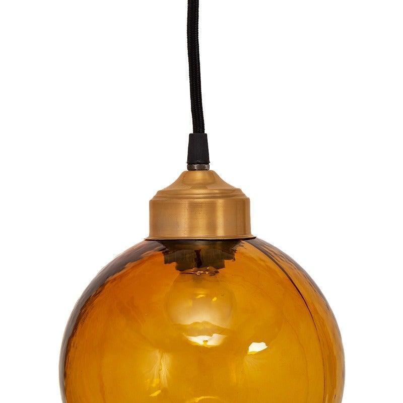 Buy Hanging Lights - Sela Yellow Glass Pendant Lamp | Decorative Hanging Light For Home & Office by Home4U on IKIRU online store