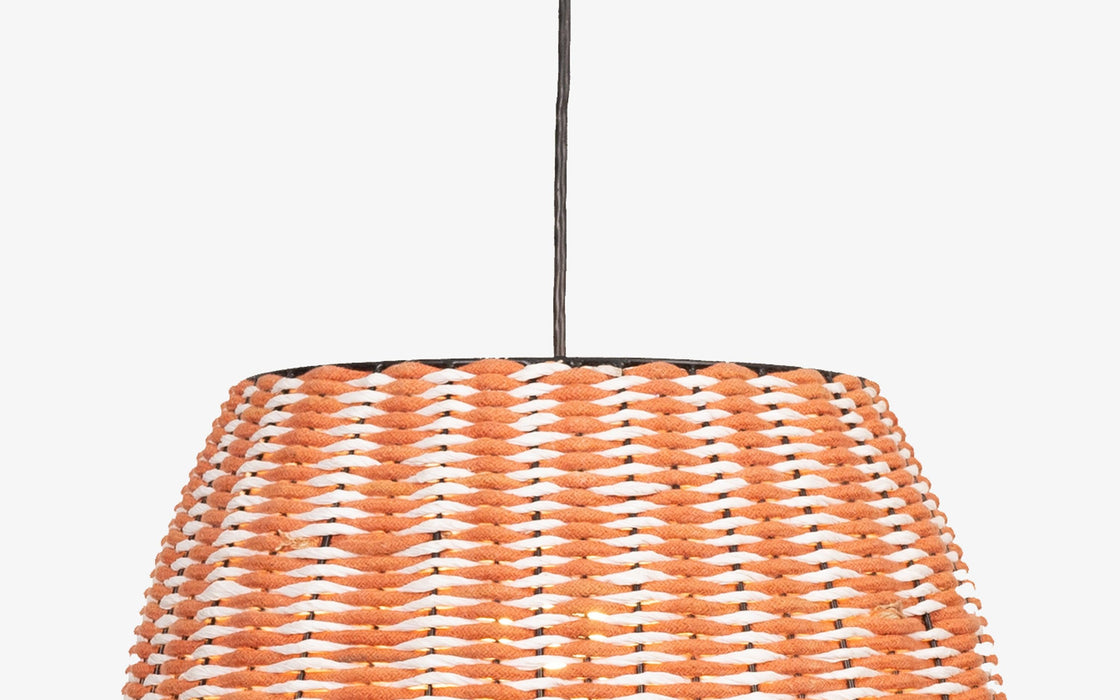 Buy Hanging Lights - Sinu Weaved Red & White Hanging Lamp | Decorative Pendant Light For Home by Orange Tree on IKIRU online store
