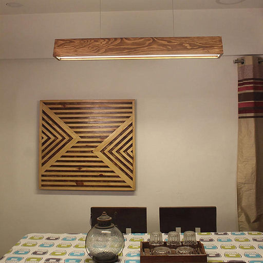 Buy Hanging Lights - Sirius Brown Wooden LED Hanging Lamp by Symplify on IKIRU online store