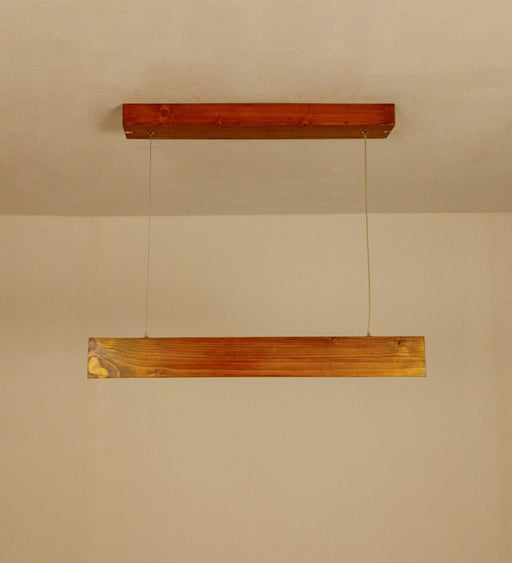 Buy Hanging Lights - Slimline 24 Brown Wooden LED Hanging Lamp by Symplify on IKIRU online store