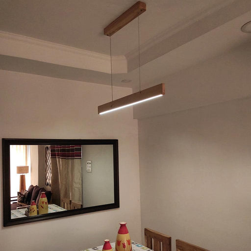 Buy Hanging Lights - Slimline 36 Wooden LED Hanging Light by Symplify on IKIRU online store