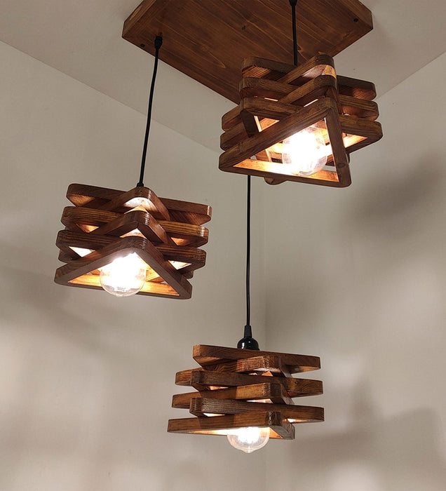 Buy Hanging Lights - Star Brown Cluster Hanging Light for Dining Room | Pedant Ceiling Lamp by Symplify on IKIRU online store