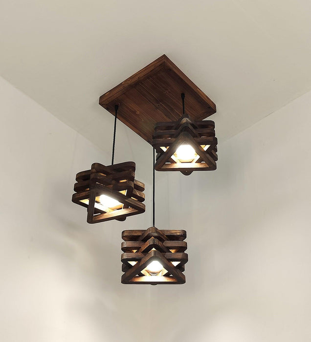 Buy Hanging Lights - Star Brown Cluster Hanging Light for Dining Room | Pedant Ceiling Lamp by Symplify on IKIRU online store