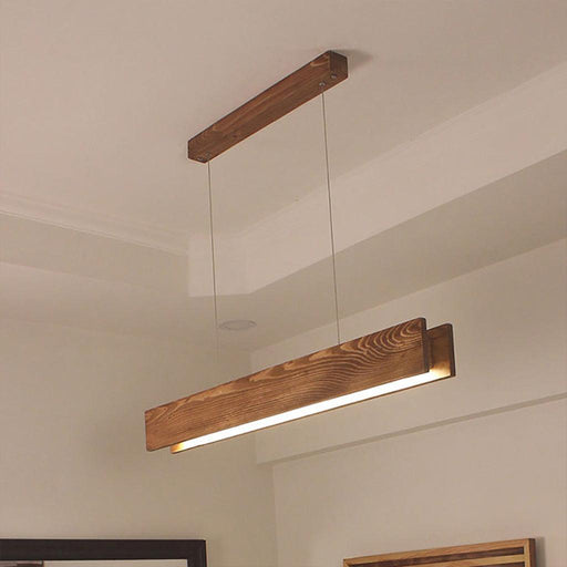 Buy Hanging Lights - Synergy Brown Wooden LED Hanging Lamp by Symplify on IKIRU online store