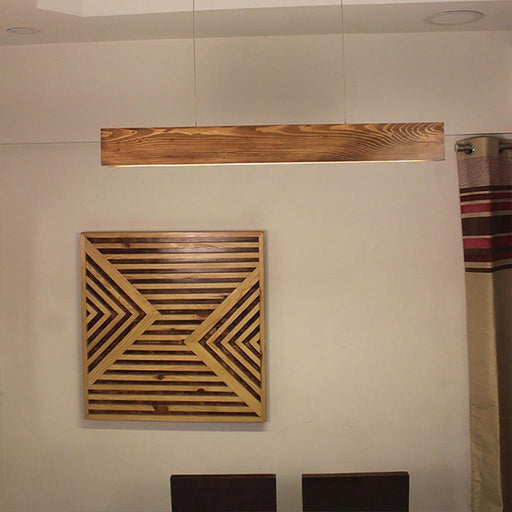 Buy Hanging Lights - Synergy Brown Wooden LED Hanging Lamp by Symplify on IKIRU online store