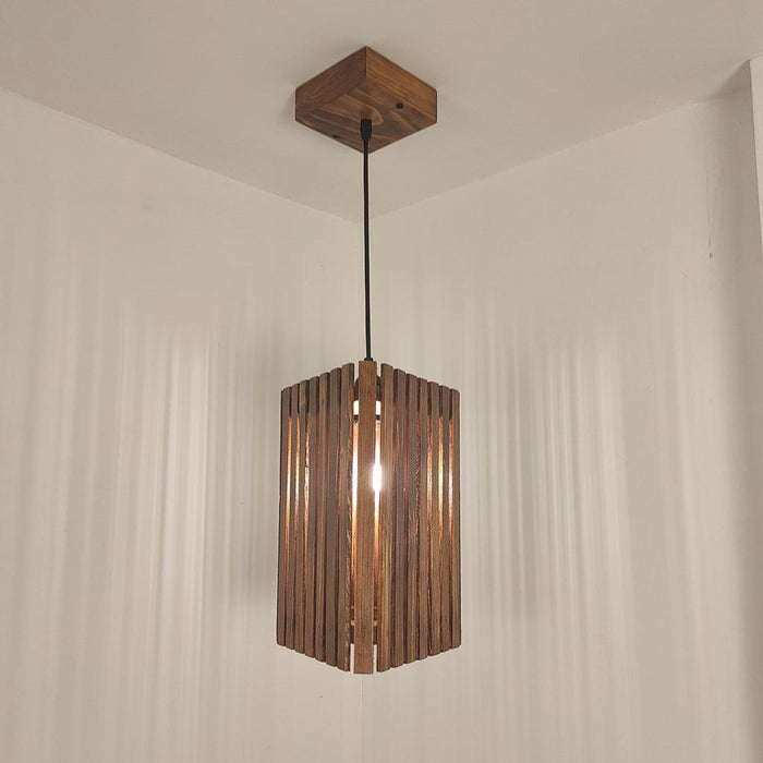 Buy Hanging Lights - Trika Wooden Single Hanging Light for Home Decor | Ceiling Lamp by Symplify on IKIRU online store