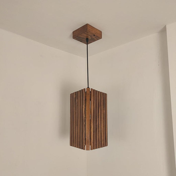 Buy Hanging Lights - Trika Wooden Single Hanging Light for Home Decor | Ceiling Lamp by Symplify on IKIRU online store