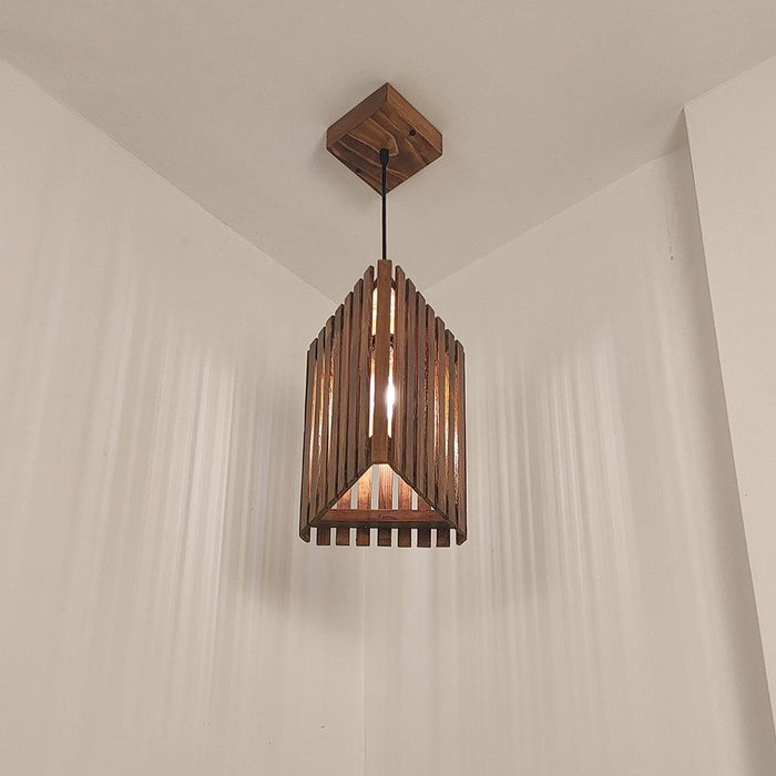 Buy Hanging Lights - Trika Wooden Single Hanging Light for Home Decor | Ceiling Lamp by Symplify on IKIRU online store