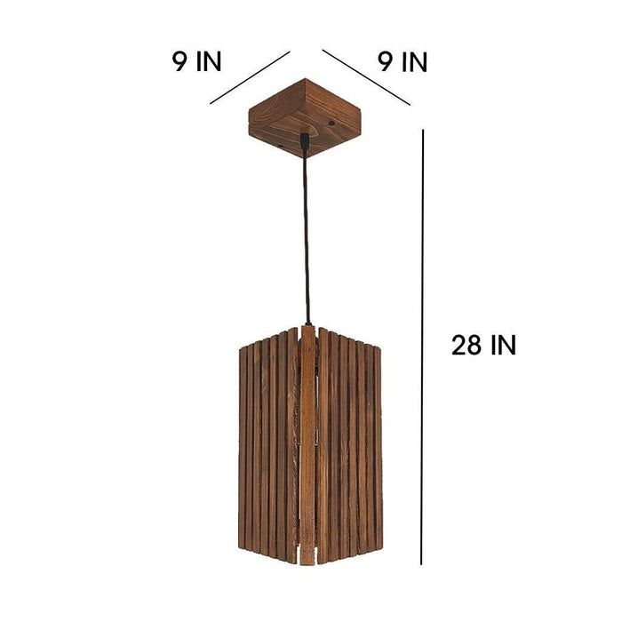 Buy Hanging Lights - Trika Wooden Single Hanging Light for Home Decor | Ceiling Lamp by Symplify on IKIRU online store