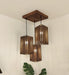 Buy Hanging Lights - Trikona Cluster Hanging Light | Wooden Pendant Lamps by Symplify on IKIRU online store