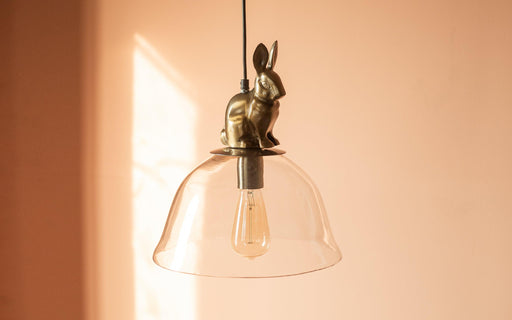 Buy Hanging Lights - Unique Rabbit Glass Finish Pendant Hanging Lamp For Living Room & Bedroom by Orange Tree on IKIRU online store