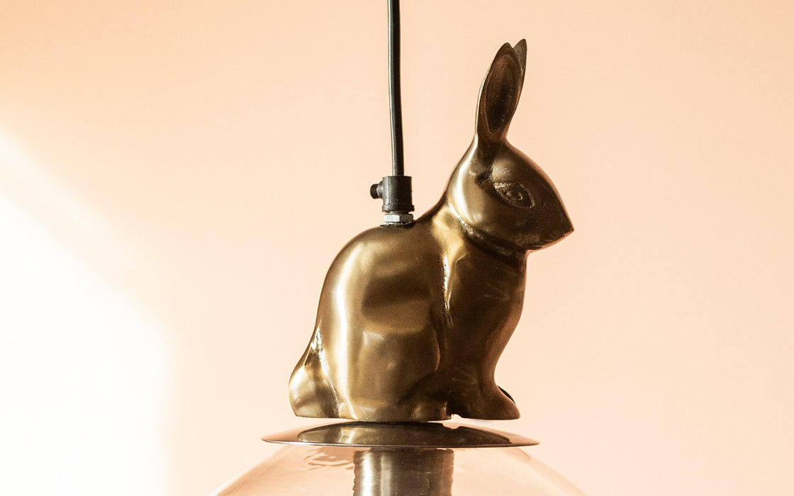 Buy Hanging Lights - Unique Rabbit Glass Finish Pendant Hanging Lamp For Living Room & Bedroom by Orange Tree on IKIRU online store
