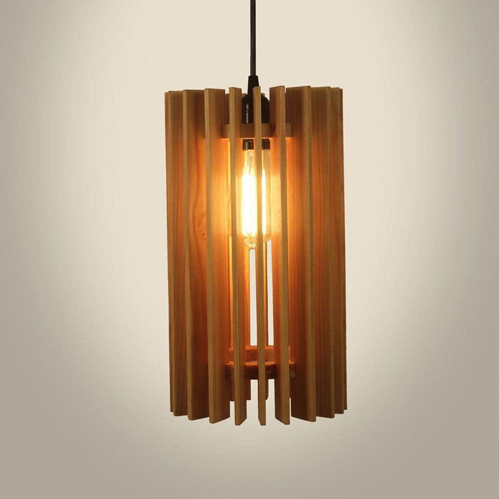 Buy Hanging Lights - Ventus Beige Wooden Single Hanging Light by Symplify on IKIRU online store