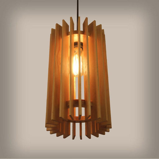 Buy Hanging Lights - Ventus Beige Wooden Single Hanging Light by Symplify on IKIRU online store