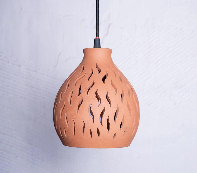 Buy Hanging Lights - Vintage Terracotta Hanging Light For Home Decor by Trance Terra on IKIRU online store