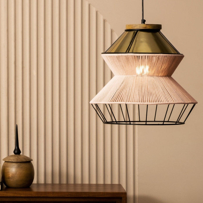 Buy Hanging Lights - Waldo Luxurious Hanging Lamp Squat | Decorative Cotton Thread Pendant Light For Home by Orange Tree on IKIRU online store